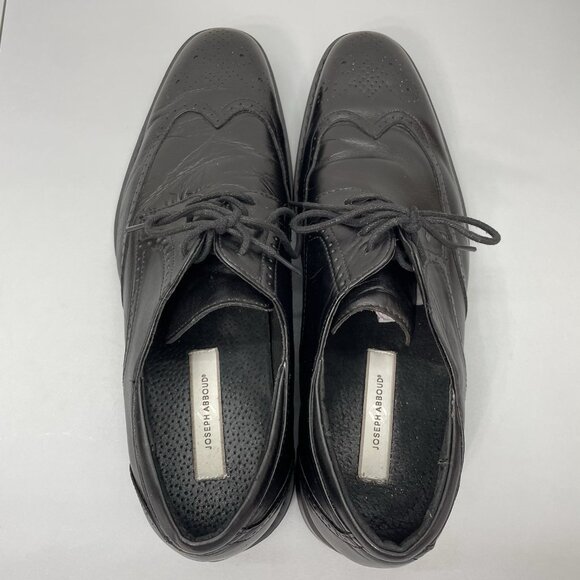 Joseph Abboud Wingtip Dress Oxford Shoes Italian Leather Black Mens 11 D main image 5